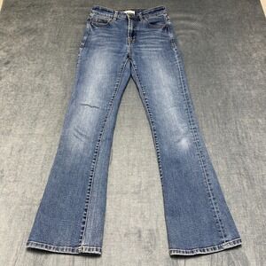 Habitual Casey Jeans Women 2 26x32 Blue Denim Cotton Stretch High Rise Flare Leg